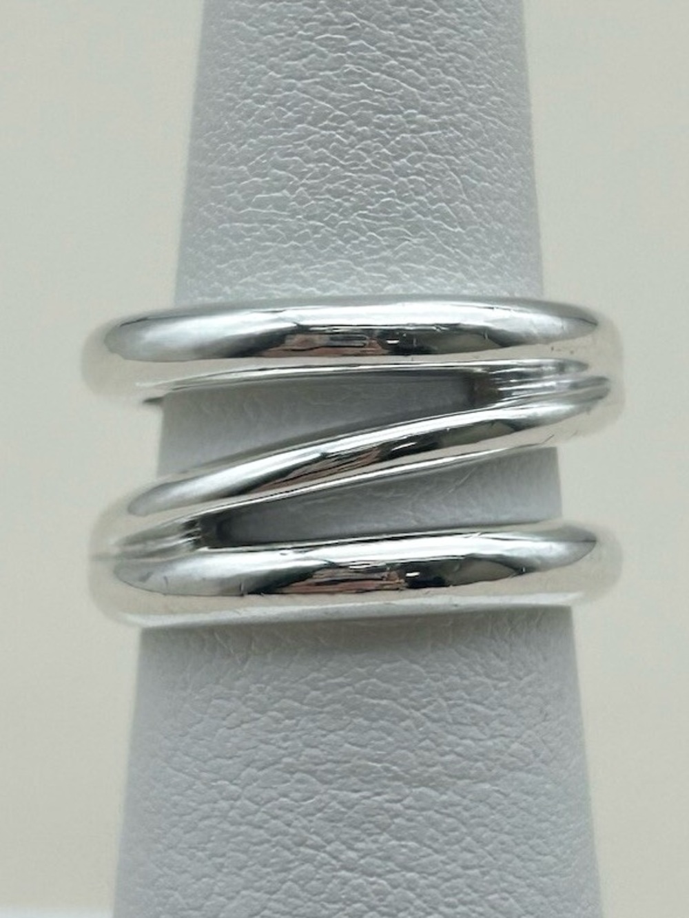 TIFFANY & CO. Elsa Peretti Wave Ring Sterling Silver 925 Size 7.5 - Picture 7 of 7